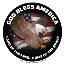 bald eagle american flag god bless america land of the free home of the brave decal